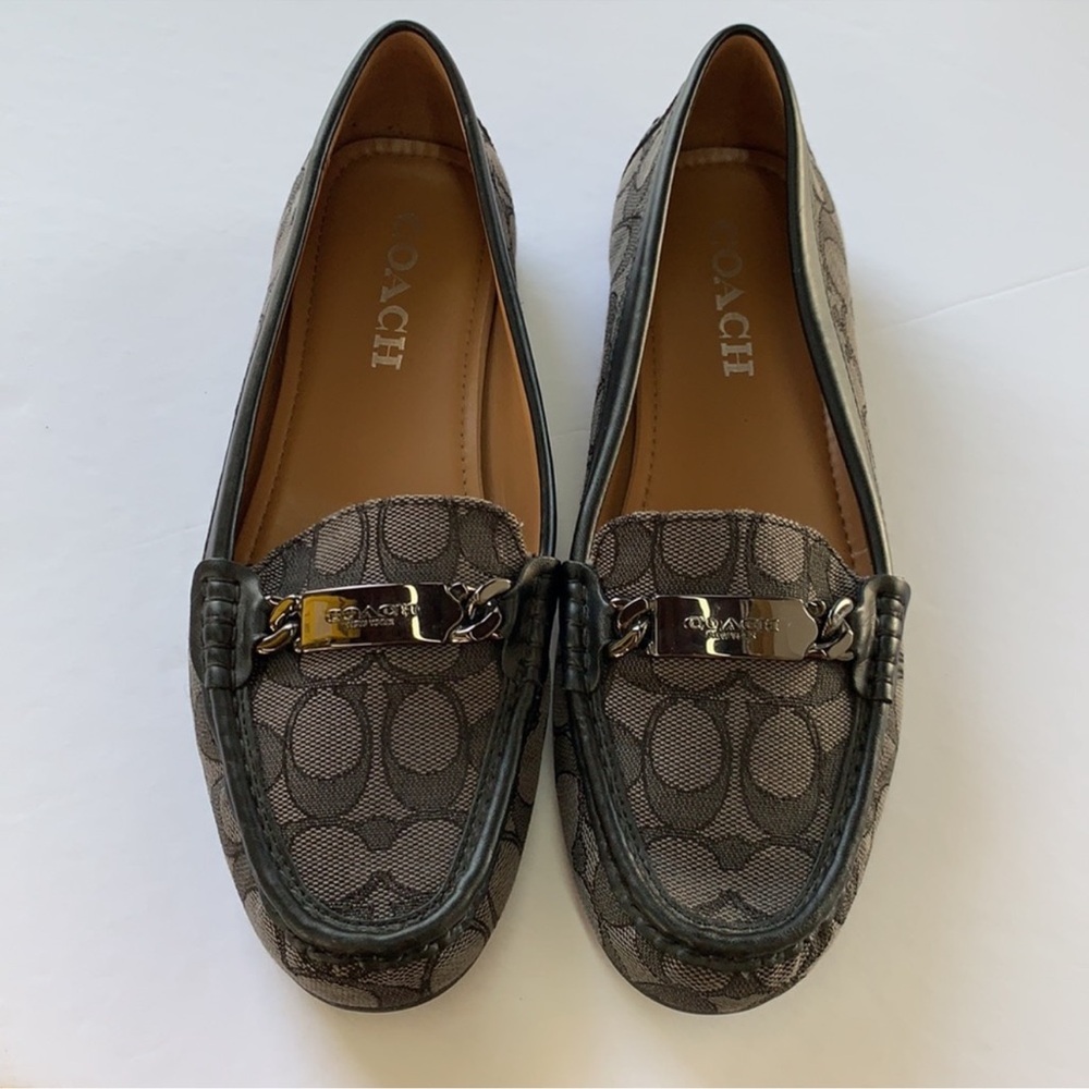 Coach Olive Signature Jacquard Loafers Size 9.5